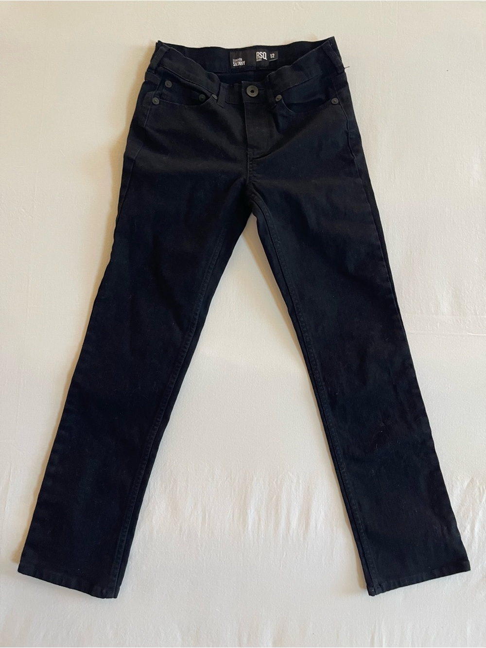 BOYS RSQ Black London Skinny Jeans size 12